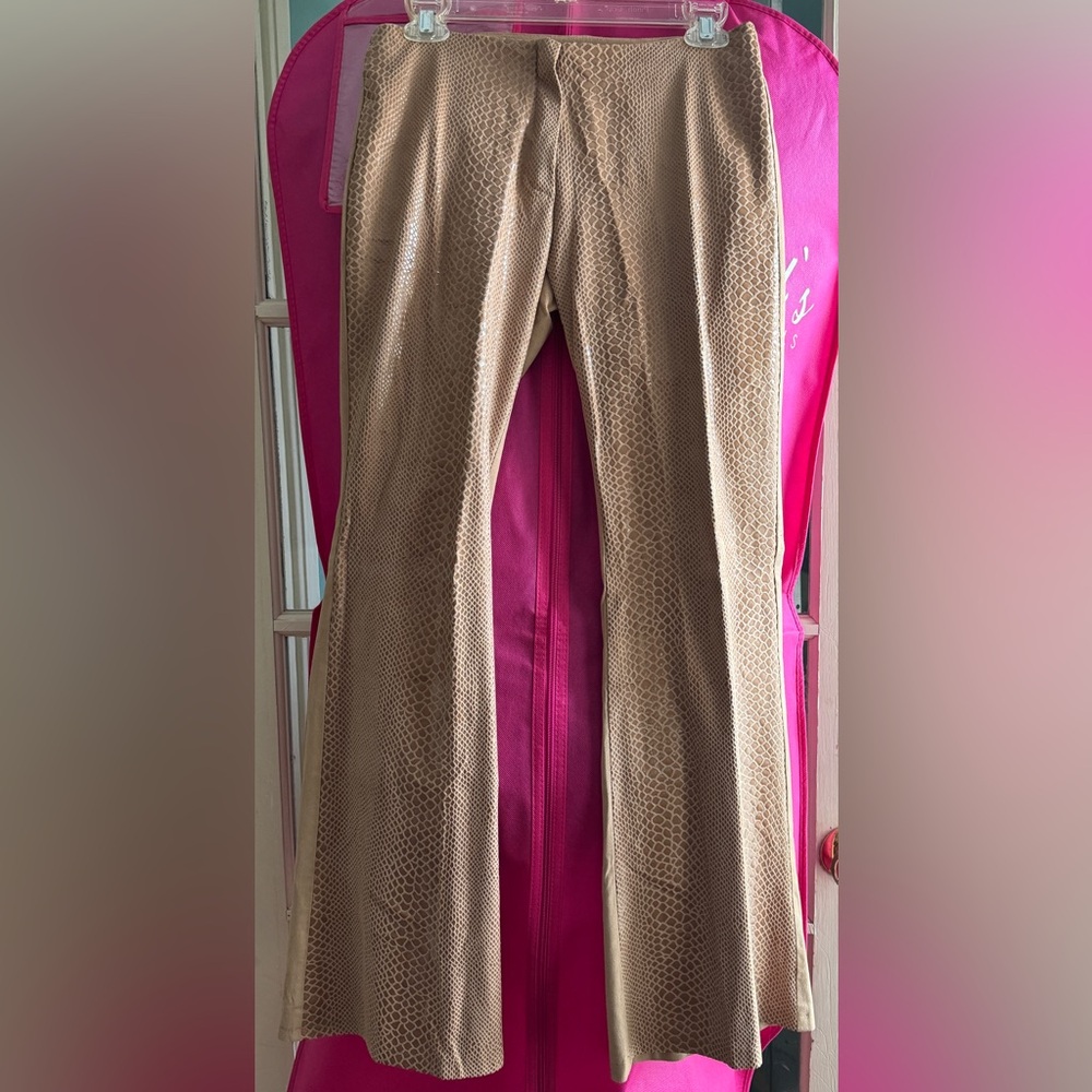 Sharango Paris animal print pants size 2 flare